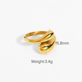 New fashion simple style goldplated stainless steel chunky ringpicture14