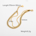 fashion doublelayer flat snake chain stainless steel braceletpicture16