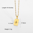 Rectangular Sunlight Pendant 18K Gold Plated Stainless Steel Necklacepicture18