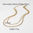 simple twolayer 18K goldplated stainless steel necklacepicture16
