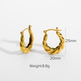 fashion stainless steel twisted pair crude croissant earringspicture16