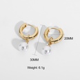 retro pearl precious stone element geometric earringspicture19