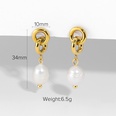 Baroque Pearl Goldplated Stainless Steel Chain Drop Earringspicture16