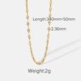 Fashion Engraved Stack 18K Gold Plated Stainless Steel Necklacepicture16