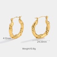 fashion double twist goldplated stainless steel earringspicture15