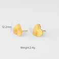 simple retro heart shape gold plating stainless steel earringspicture21