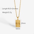 fashion Sunshine Rectangular Pendant 18K Stainless Steel Necklacepicture16
