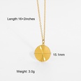 Fashion Sunshine Disc Pendant 18K Stainless Steel Necklacepicture15
