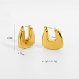 simple goldplated stainless steel hollow square oval earringspicture23