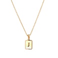 Trendy Letter Rectangular Shell 18K Gold Stainless Steel Necklacepicture24