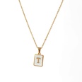 Trendy Letter Rectangular Shell 18K Gold Stainless Steel Necklacepicture34