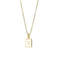 Trendy Letter Rectangular Shell 18K Gold Stainless Steel Necklacepicture38