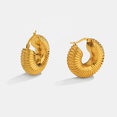 fashion stainless steel goldplated water pipe shape earrings wholesalepicture14