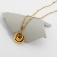 simple gold drop pendant 18K stainless steel necklacepicture15