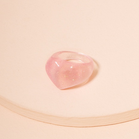 Anillo de resina acrílica de moda anillos de corazón retro's discount tags