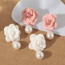 Imitation pearl earrings fashion cloth flower earrings womenpicture9