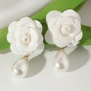 Imitation pearl earrings fashion cloth flower earrings womenpicture10