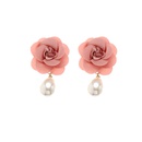 Imitation pearl earrings fashion cloth flower earrings womenpicture12