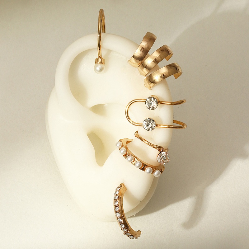 Geometric Ushaped simple style ear bone clip set
