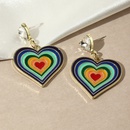 Rainbow love earrings retro alloy drop nectarine heart girl earringspicture12