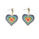 Rainbow love earrings retro alloy drop nectarine heart girl earringspicture13