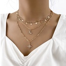 Star moon multilayer necklace fivepointed star clavicle chainpicture6