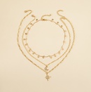 Star moon multilayer necklace fivepointed star clavicle chainpicture8