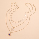 Multilayered wear fivepointed star diamond eightpointed star Sun Flower Pendant Tassel Necklacepicture8