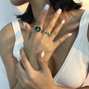 Imitation emerald ring womens bamboo alloy rings setpicture17