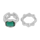 Imitation emerald ring womens bamboo alloy rings setpicture18