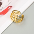 Copperplated 18K gold geometric butterfly ring opening adjustable index finger ringpicture15