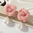Imitation pearl earrings fashion cloth flower earrings womenpicture14