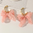 Fabric Yarn Bow Knot Earrings Mori Girls Cshaped Earringspicture15