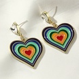 Rainbow love earrings retro alloy drop nectarine heart girl earringspicture14