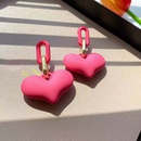 fashion new style concise trend candy color peach heart earringspicture5