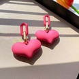 fashion new style concise trend candy color peach heart earringspicture9