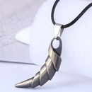 fashion  new style simple wolf horn wax rope necklacepicture3