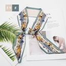 French fashion style new long tie hair silk scarf bow knot letter wave dot hair bandpicture58