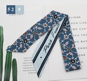 French fashion style new long tie hair silk scarf bow knot letter wave dot hair bandpicture68