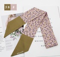 French fashion style new long tie hair silk scarf bow knot letter wave dot hair bandpicture73