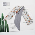 French fashion style new long tie hair silk scarf bow knot letter wave dot hair bandpicture77
