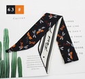 French fashion style new long tie hair silk scarf bow knot letter wave dot hair bandpicture78