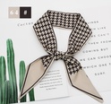 French fashion style new long tie hair silk scarf bow knot letter wave dot hair bandpicture79