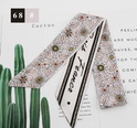 French fashion style new long tie hair silk scarf bow knot letter wave dot hair bandpicture82