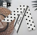 French fashion style new long tie hair silk scarf bow knot letter wave dot hair bandpicture83