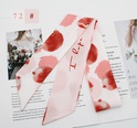 French fashion style new long tie hair silk scarf bow knot letter wave dot hair bandpicture65