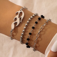 Mode neue einfache Perlenkette Feuer geformte Muster Armband