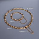 fashion tassel clasp thick chain titanium steel necklace bracelet setpicture23