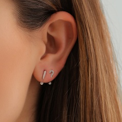 fashion post-hanging question mark exclamation mark asymmetric earrings