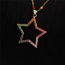 fashion microinlaid colorful zircon star heartshaped pendent necklacepicture18